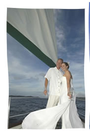 island boat wedding