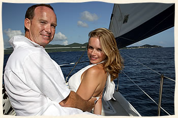 ceremony on board the sailboat