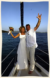 st thomas wedding on sailboat jester