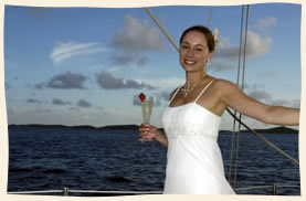 Virgin Islands Bride at sea