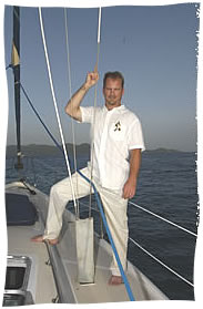 virgin island groom at sea