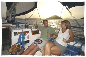 sunset sail wedding st thomas