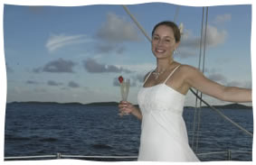 Virgin Islands Bride at sea
