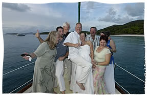 wedding party at the bow