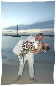 happy wedding couple