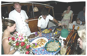 gourmet dinner at sea