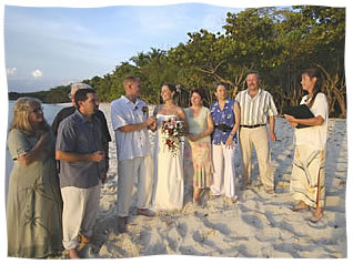 tropical wedding ceremony